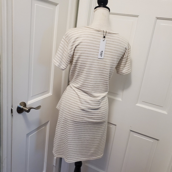 NWT BB Dakota Salad Days Shirt Dress Beige & White Stripes Size Small, Ret. $74 - Picture 3 of 8